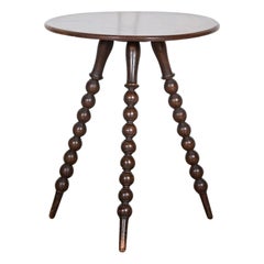 19thC English Mahogany Bobbin Table