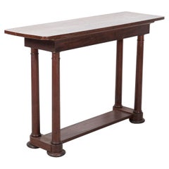 Console / table d'entrée anglaise en acajou du 19ème siècle