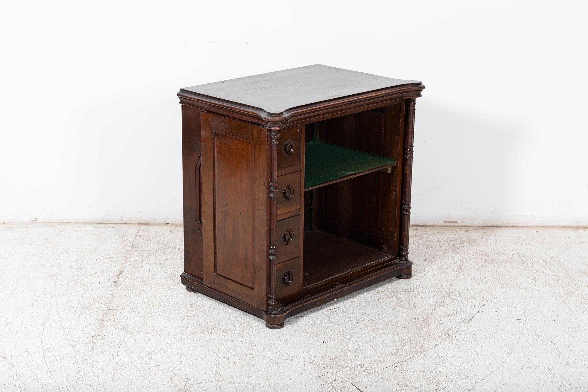 19thC English Mahogany Drapers Cabinet In Good Condition For Sale In Staffordshire, GB