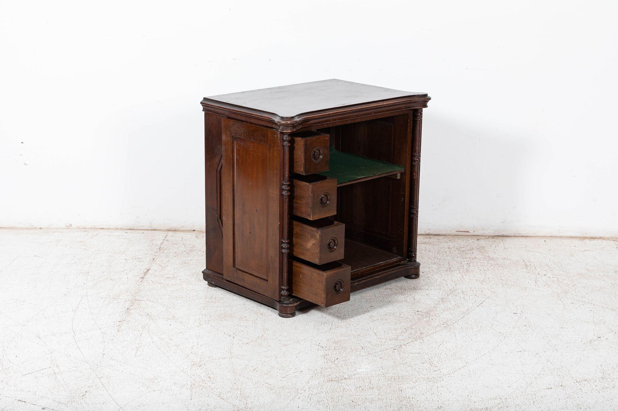 Mid-19th Century 19thC English Mahogany Drapers Cabinet For Sale