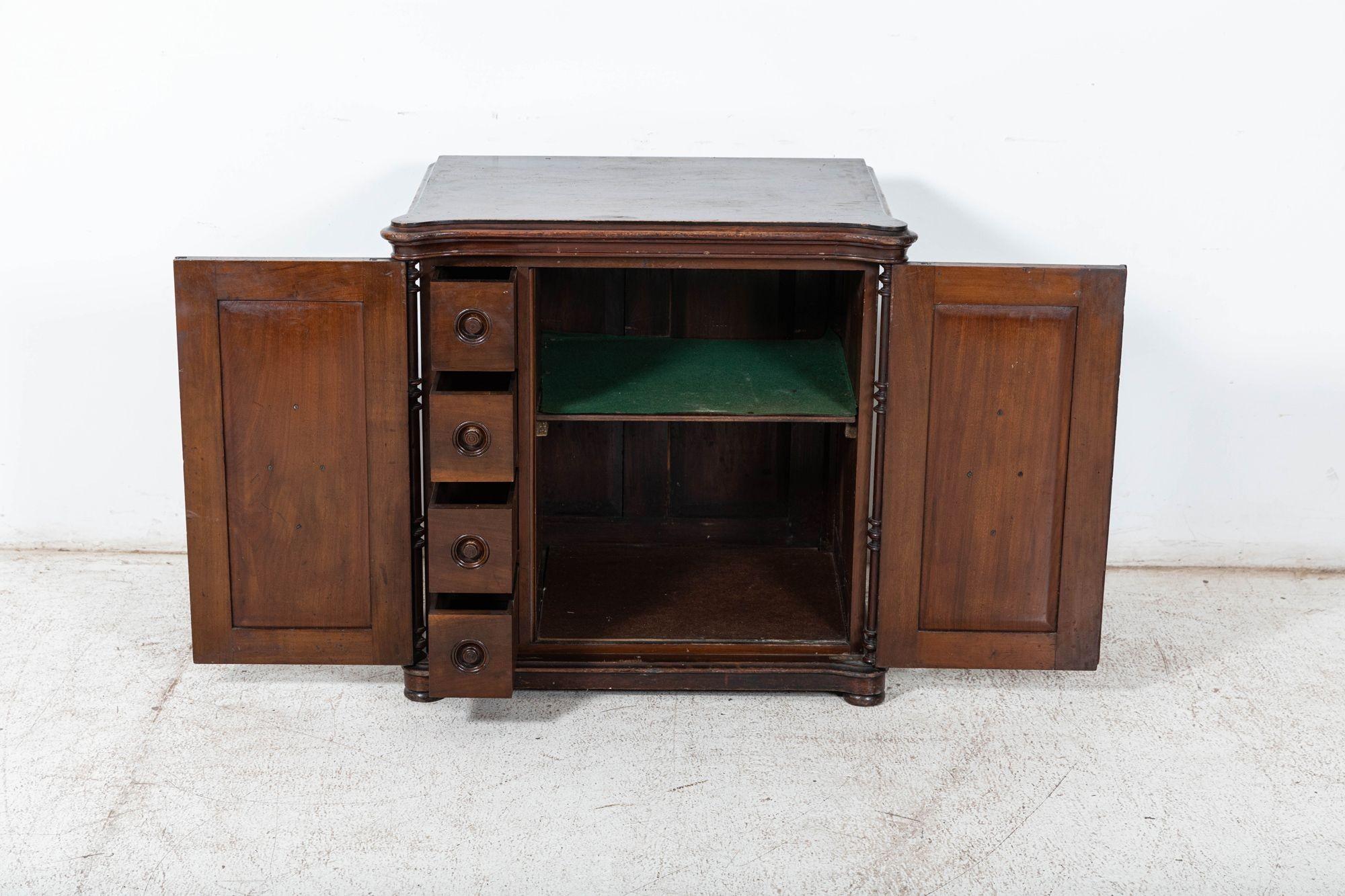 19thC English Mahogany Drapers Cabinet For Sale 2