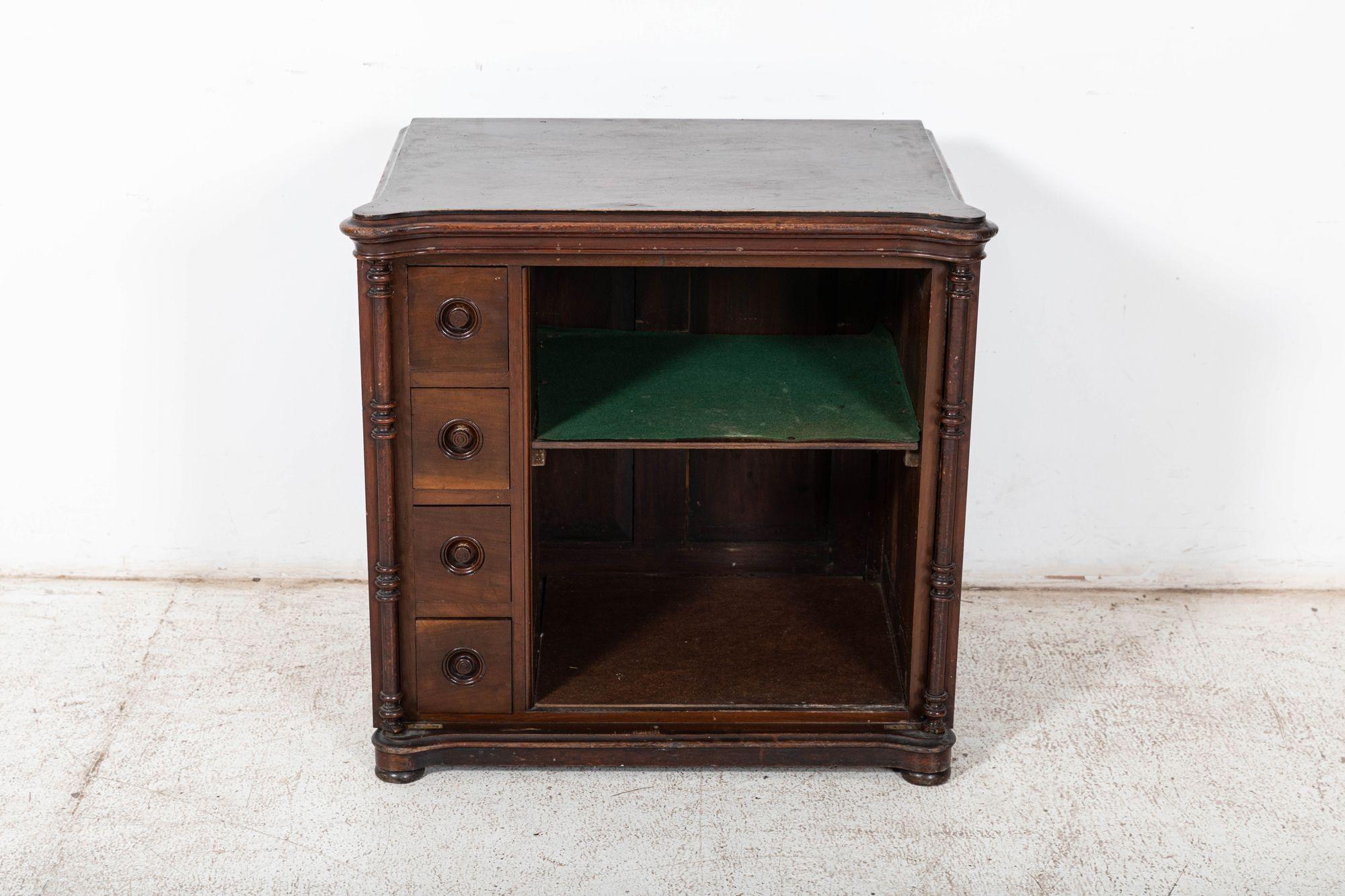 19thC English Mahogany Drapers Cabinet For Sale 3