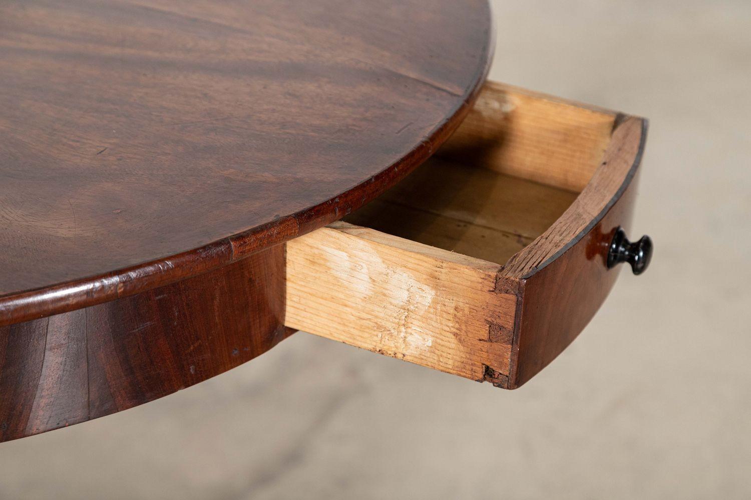 19thC English Mahogany Drum Table For Sale 4