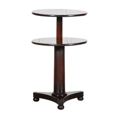 19thC English Mahogany Dumbwaiter Side Table