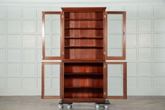19thC English Mahogany Glazed Bookcase