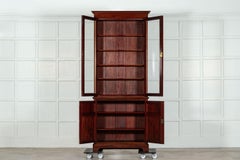 19thC English Mahogany Glazed Bookcase