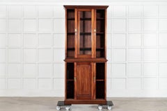 19thC English Mahogany Glazed Bookcase