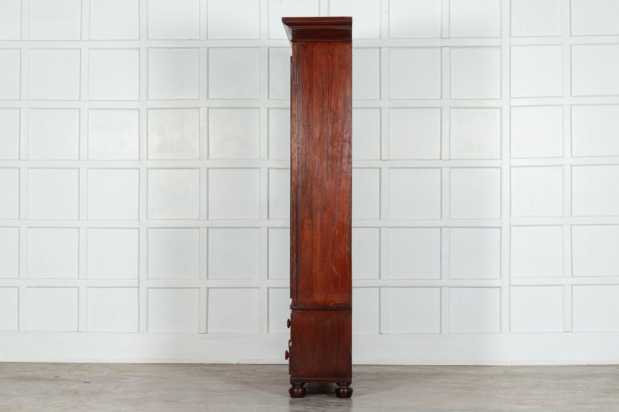 19th Century English Mahogany Glazed Bookcase For Sale 4