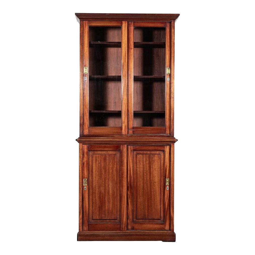 Libreria inglese in mogano smaltato del XIX secolo
