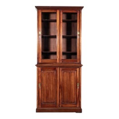 Libreria inglese in mogano smaltato del XIX secolo