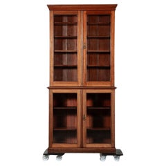 Antique 19thC English Mahogany Glazed Bookcase