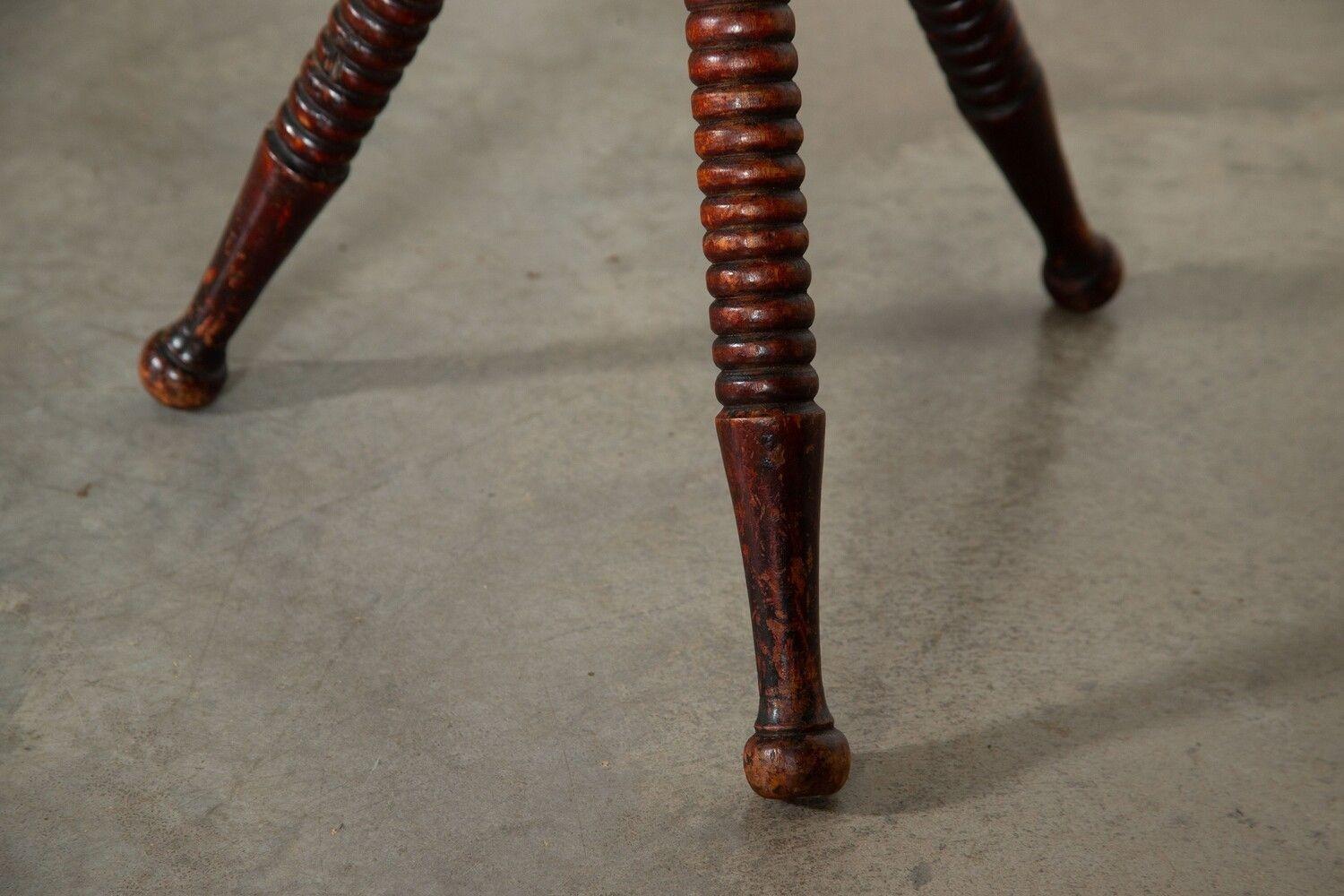 19th Century 19thC English Mahogany Gypsy Bobbin Table For Sale