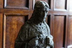 19th Century English Marble Statue of Jesus, Sacred Heart