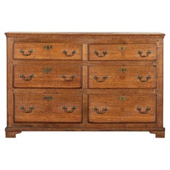 Antique 19thC English Oak Bank Drawers