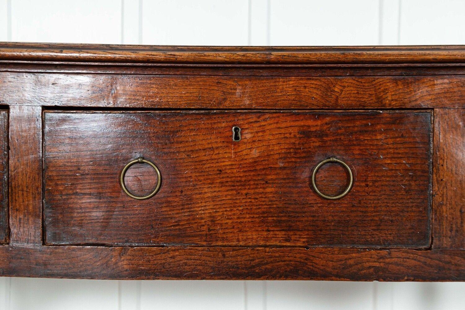 19thC English Oak Dresser Base For Sale 7