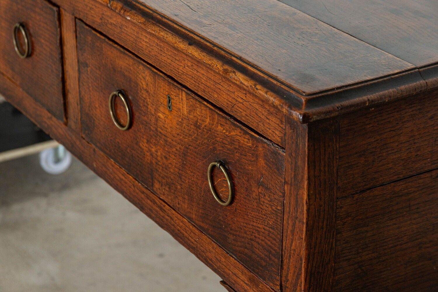 19thC English Oak Dresser Base For Sale 9