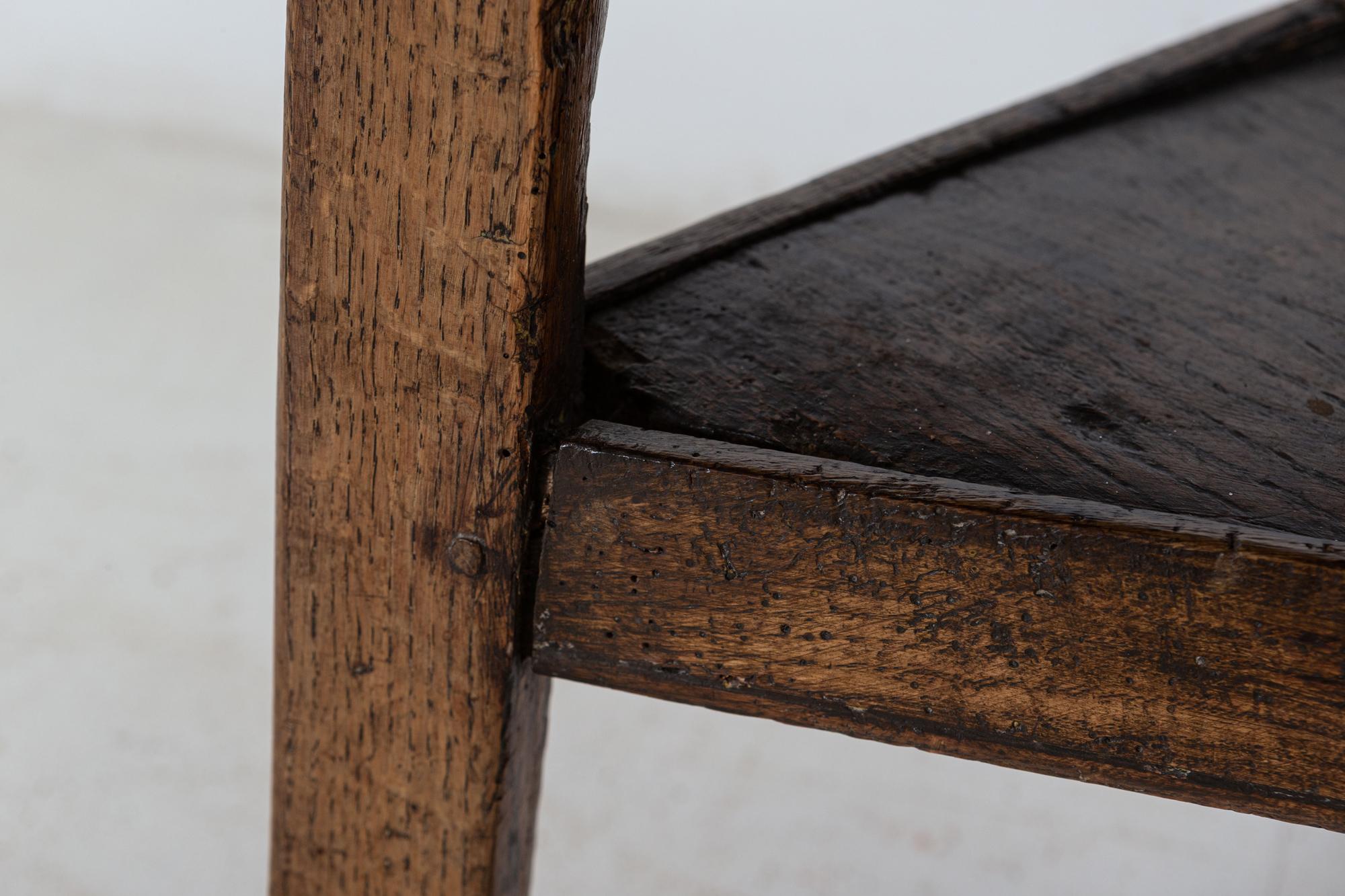 19thC English Oak Tiered Cricket Table 5