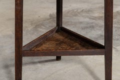 19thC English Oak Two Tier Cricket Table