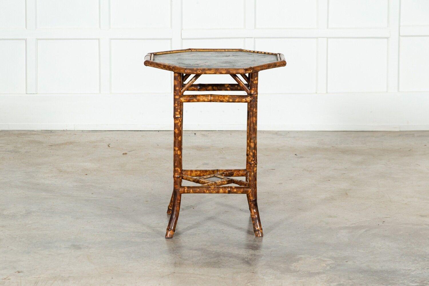 19thC English Octagonal Bamboo Table For Sale 8