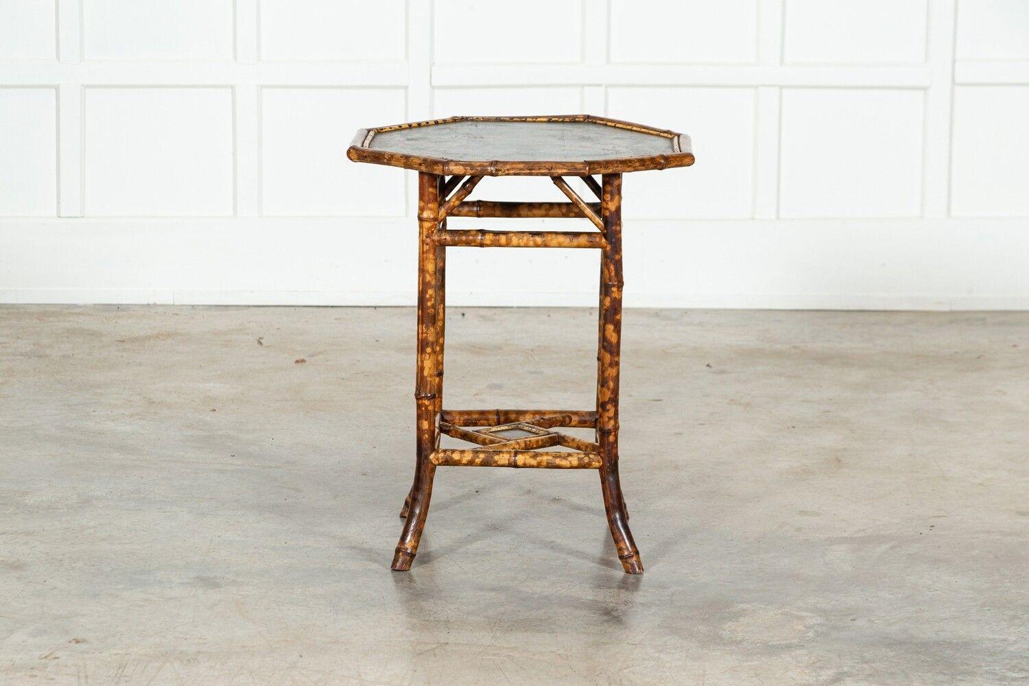 19thC English Octagonal Bamboo Table For Sale 10