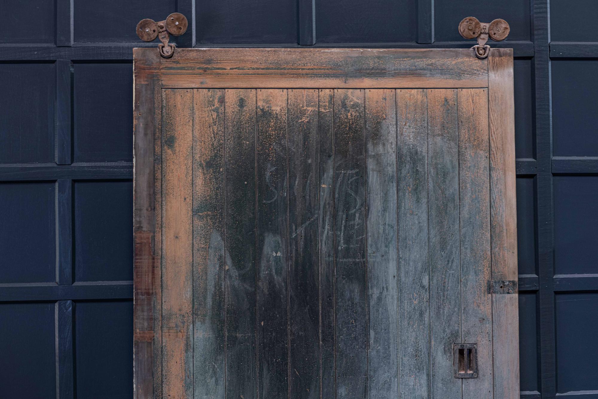 19th Century English Oversized Sliding Barn Door For Sale 3