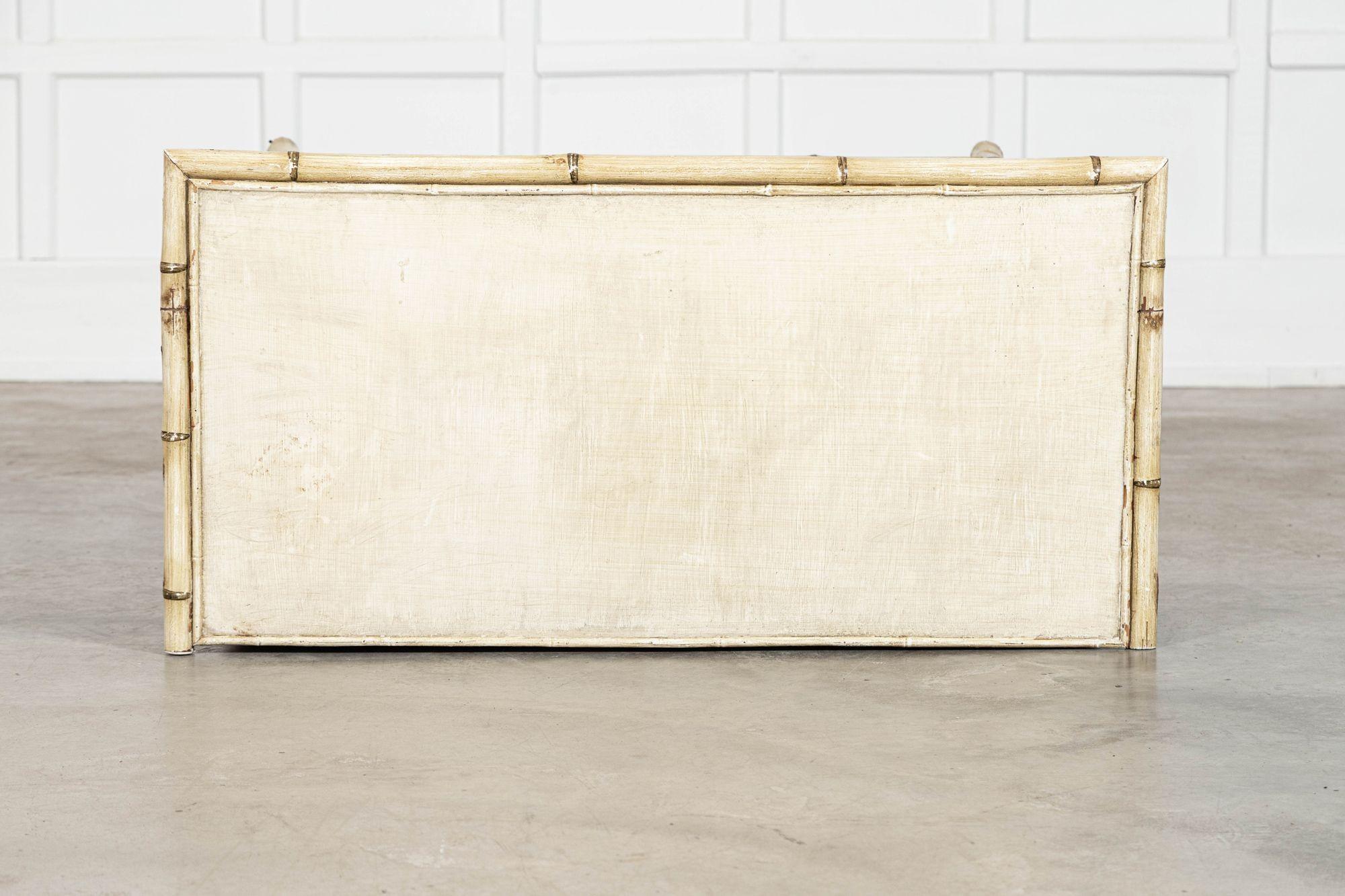 19thC English Painted Bamboo Chest Drawers For Sale 4