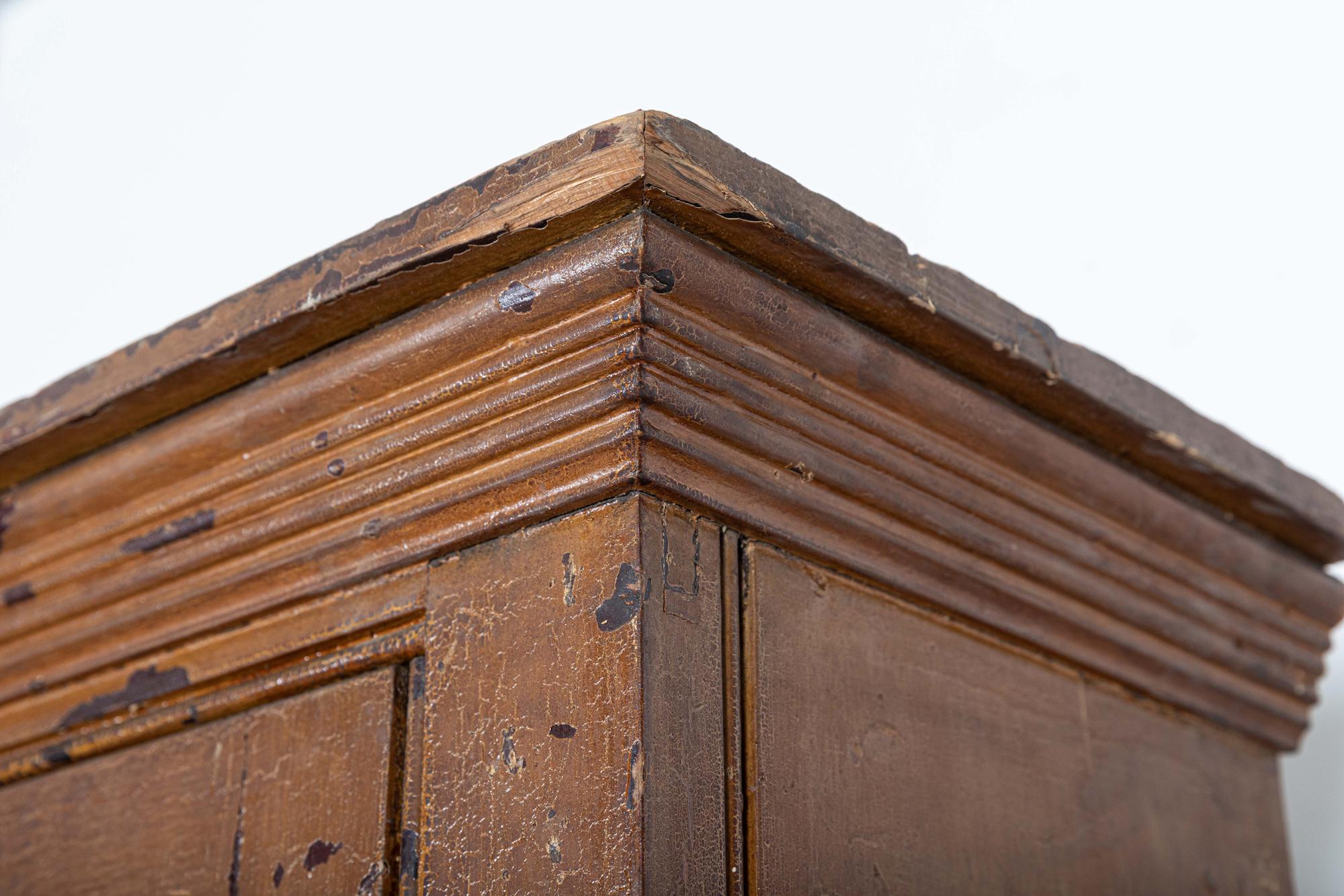 19thC English Painted Pine Cabinet 6