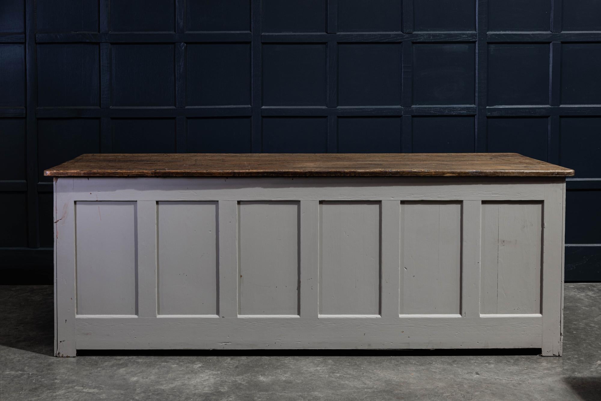 British 19th Century English Painted Pine Counter