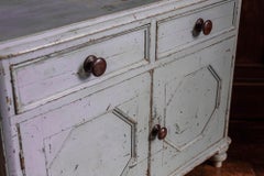 19th Century English Painted Pine Dresser Base / Cupboard