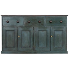 Base de cómoda inglesa de pino pintado del siglo XIX
