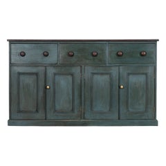 19thC English Painted Pine Dresser Base