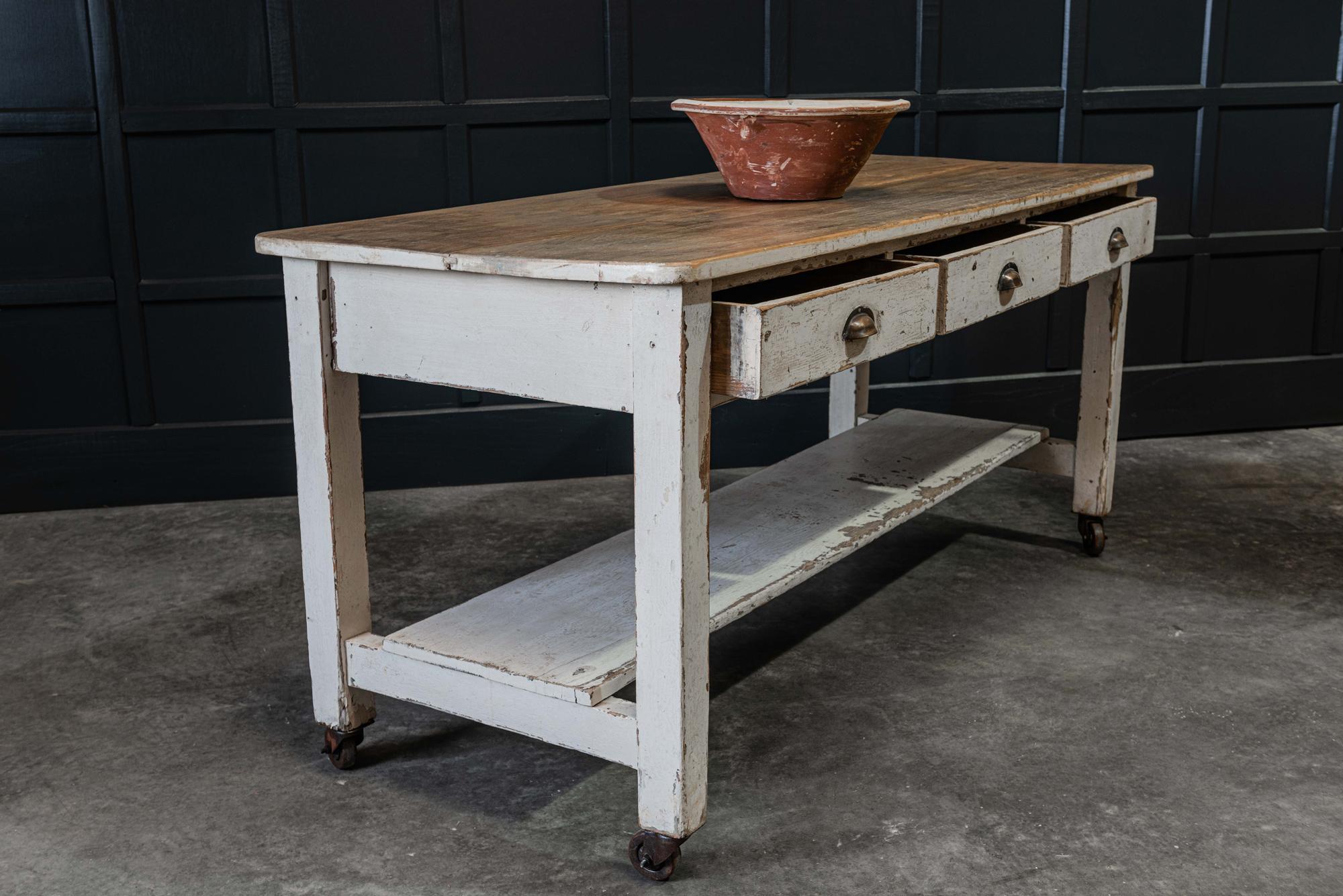 19th Century English Painted Prep Table 4