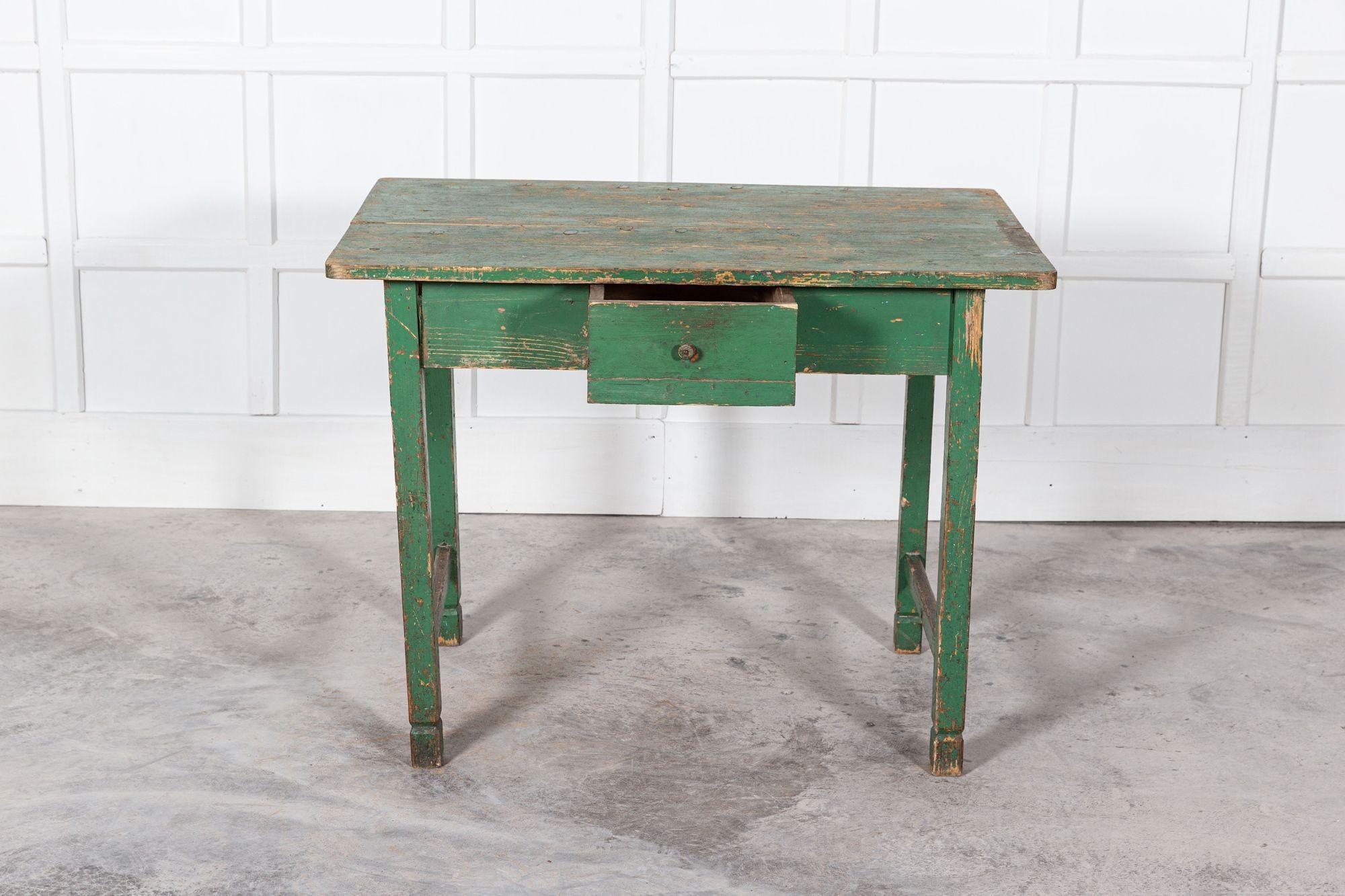 Pine 19thC English Painted Prep Table For Sale