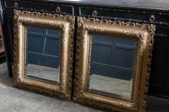 19th Century English Pair of Carved Giltwood and Plaster Mirrors