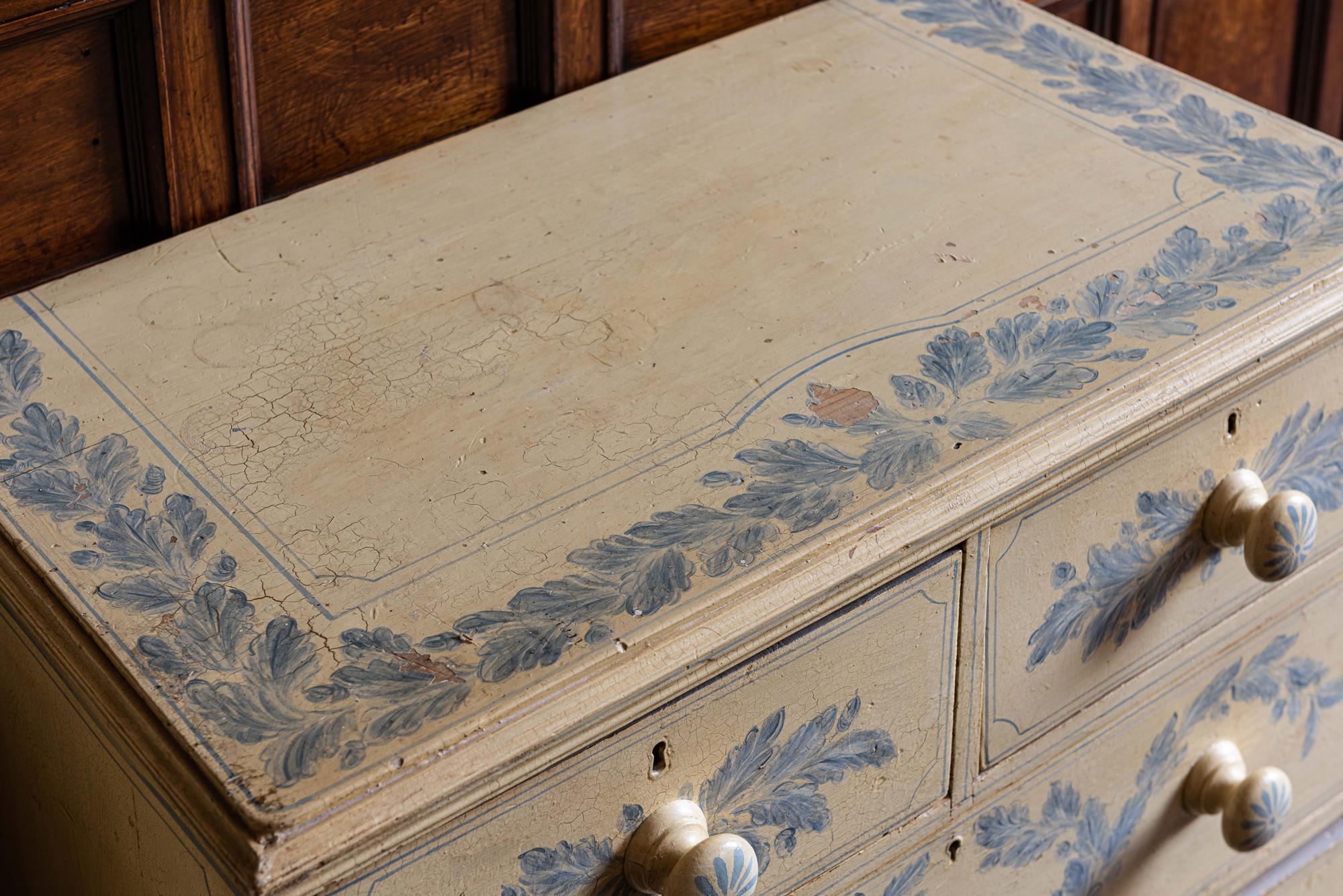 19th Century English Pair of Painted Chest of Drawers In Good Condition In Staffordshire, GB