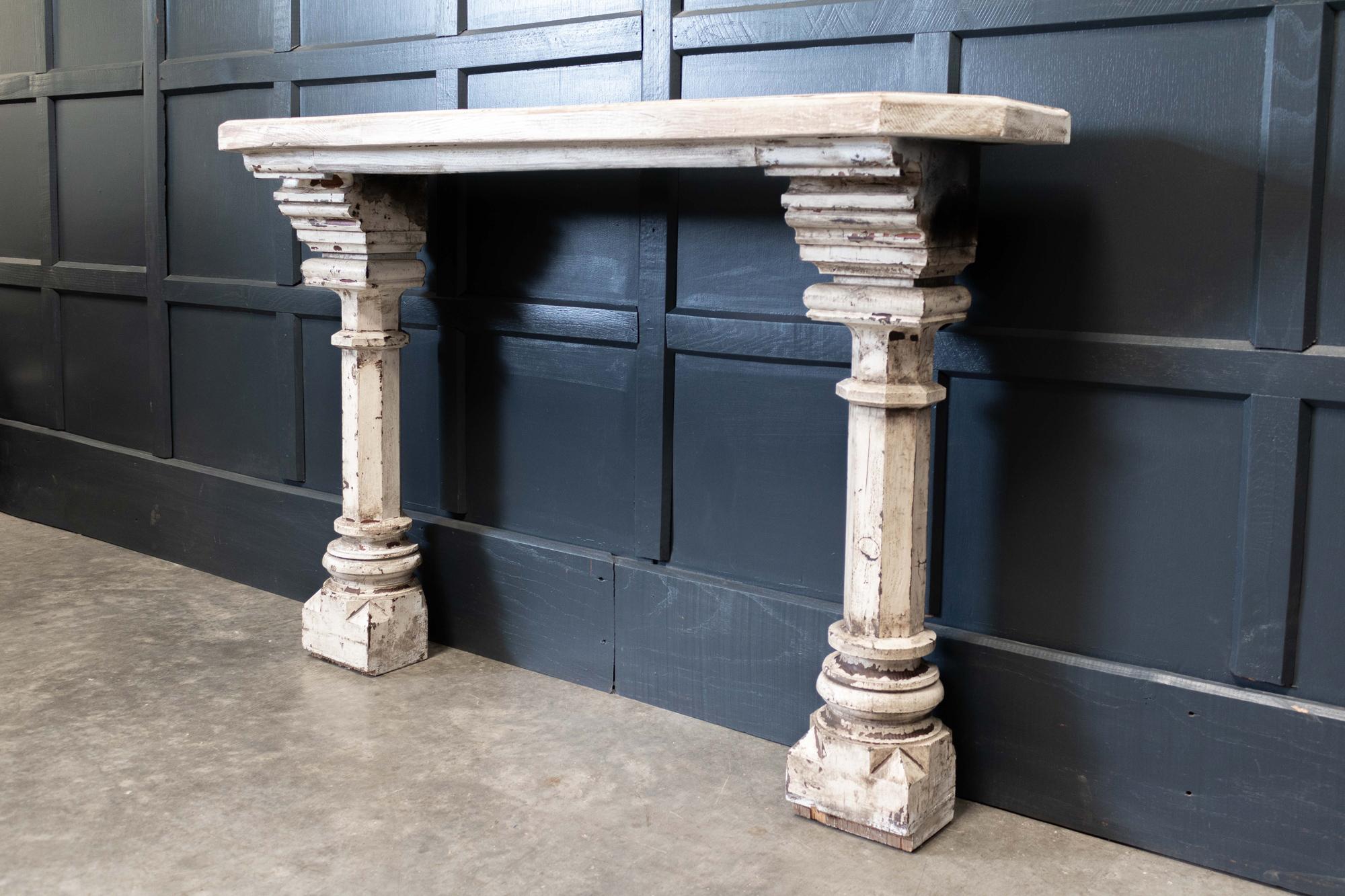 British 19thC English Pair of York Pulpit Console Tables For Sale