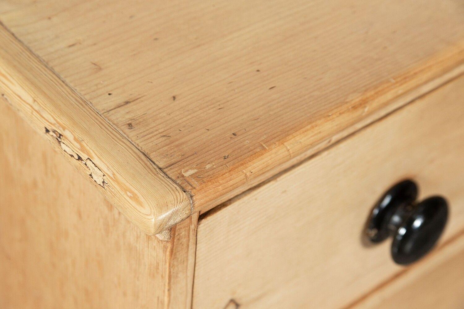 19thC English Pine Bank Drawers 8