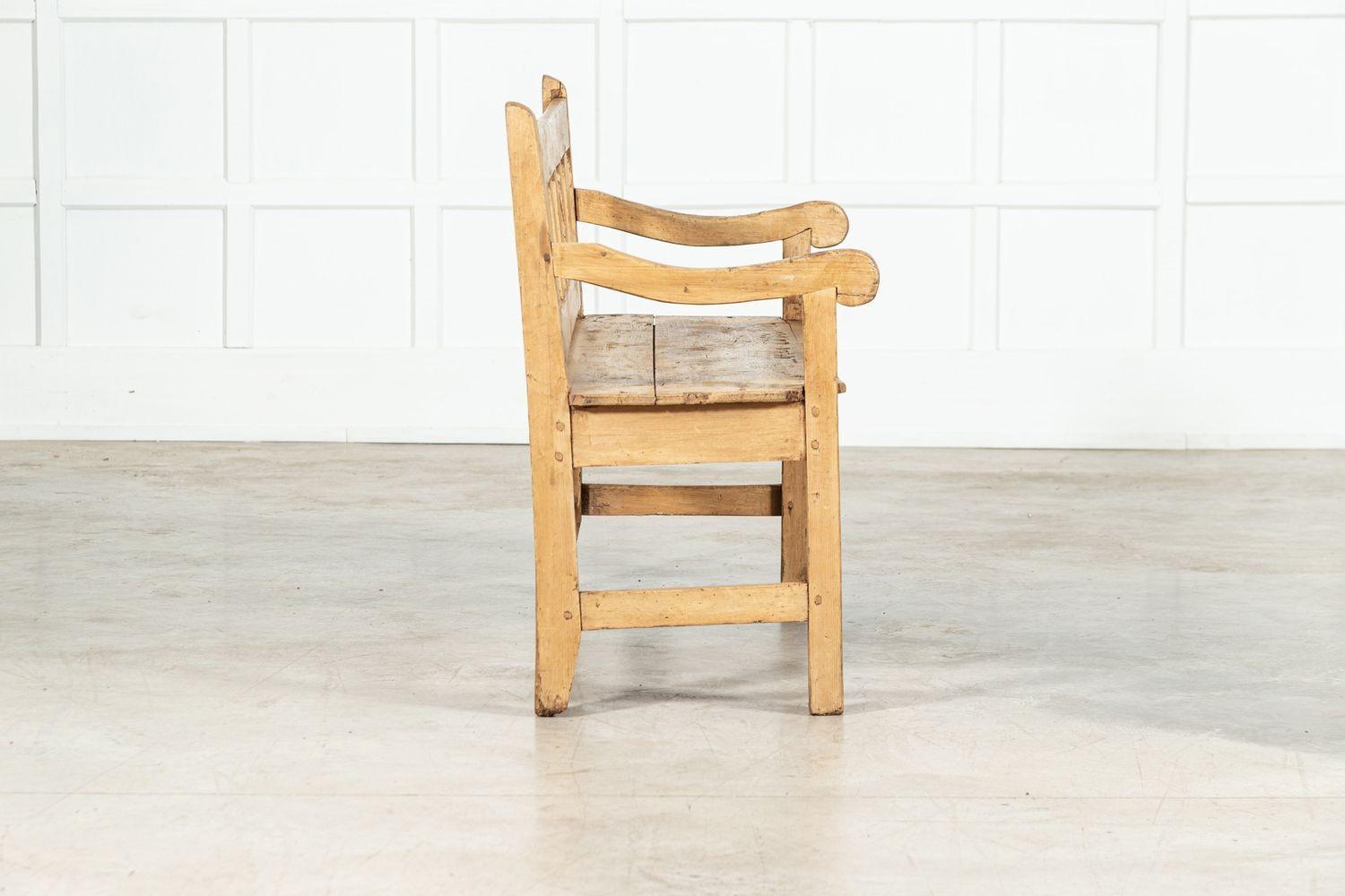 Banc en pin anglais du 19e siècle en vente 1
