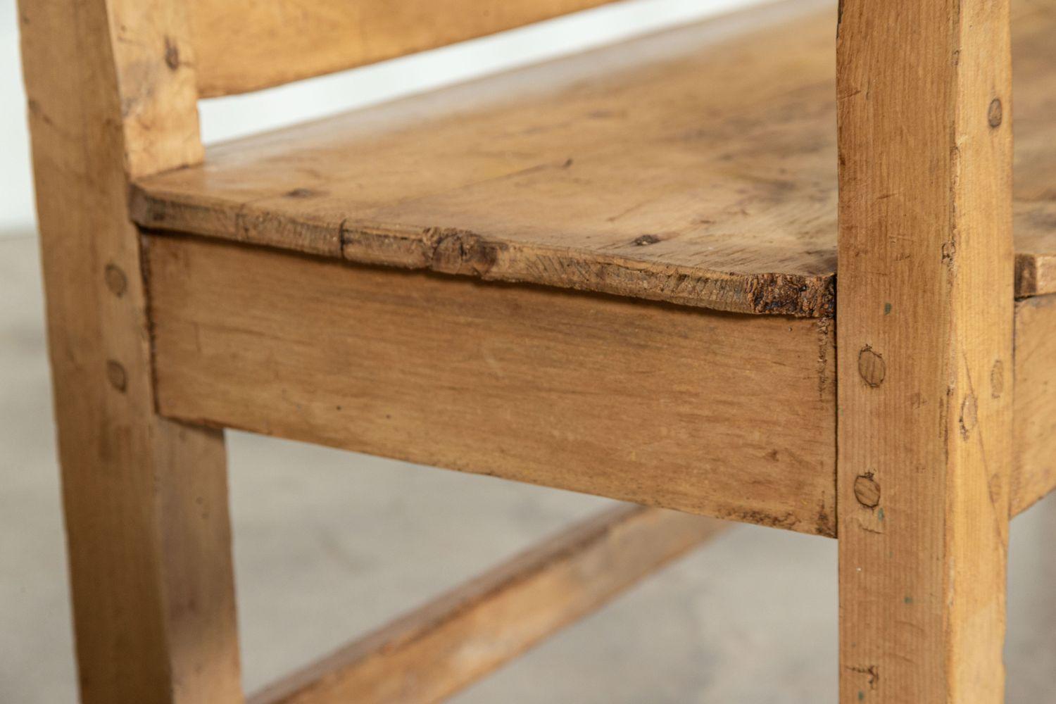 Banc en pin anglais du 19e siècle en vente 4