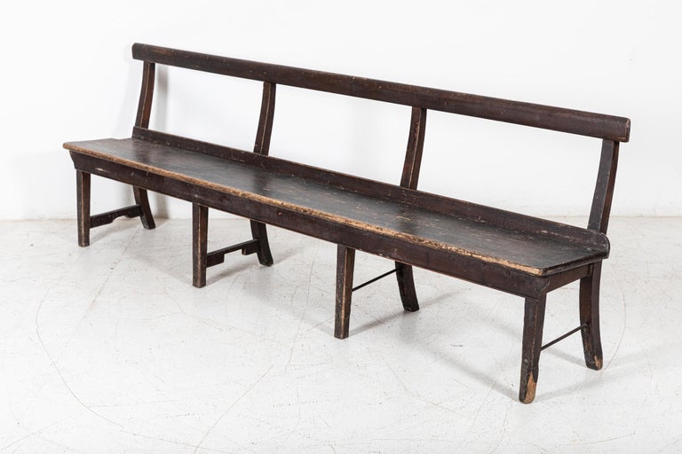 19thC English Pine Chapel Bench For Sale at 1stDibs