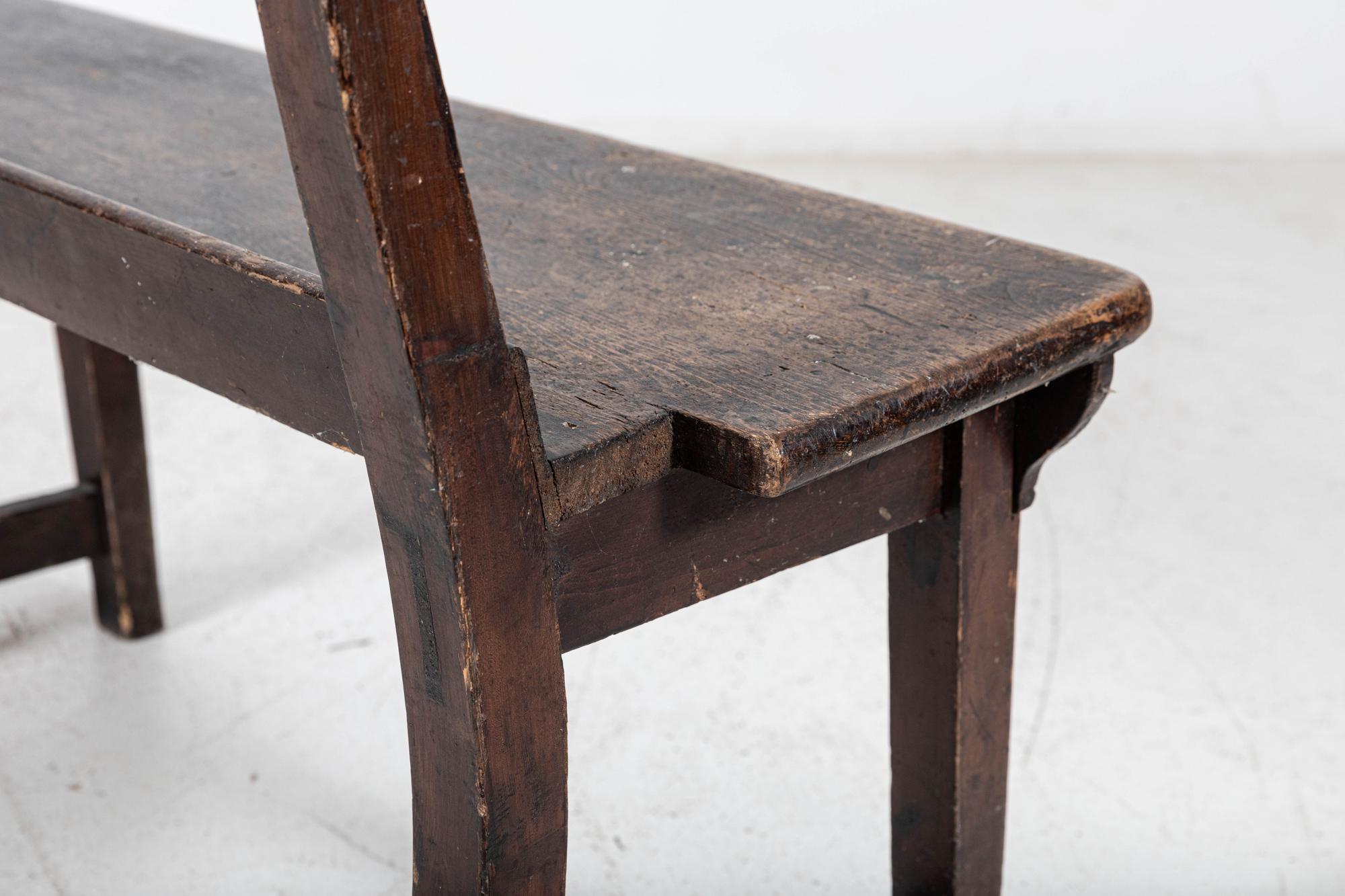 19thC English Pine Chapel Bench 2