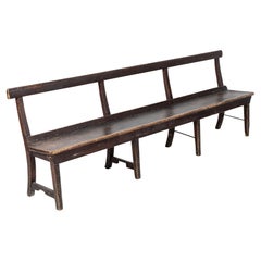 Antique 19thC English Pine Chapel Bench