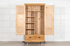 19thC English Pine Cupboard
