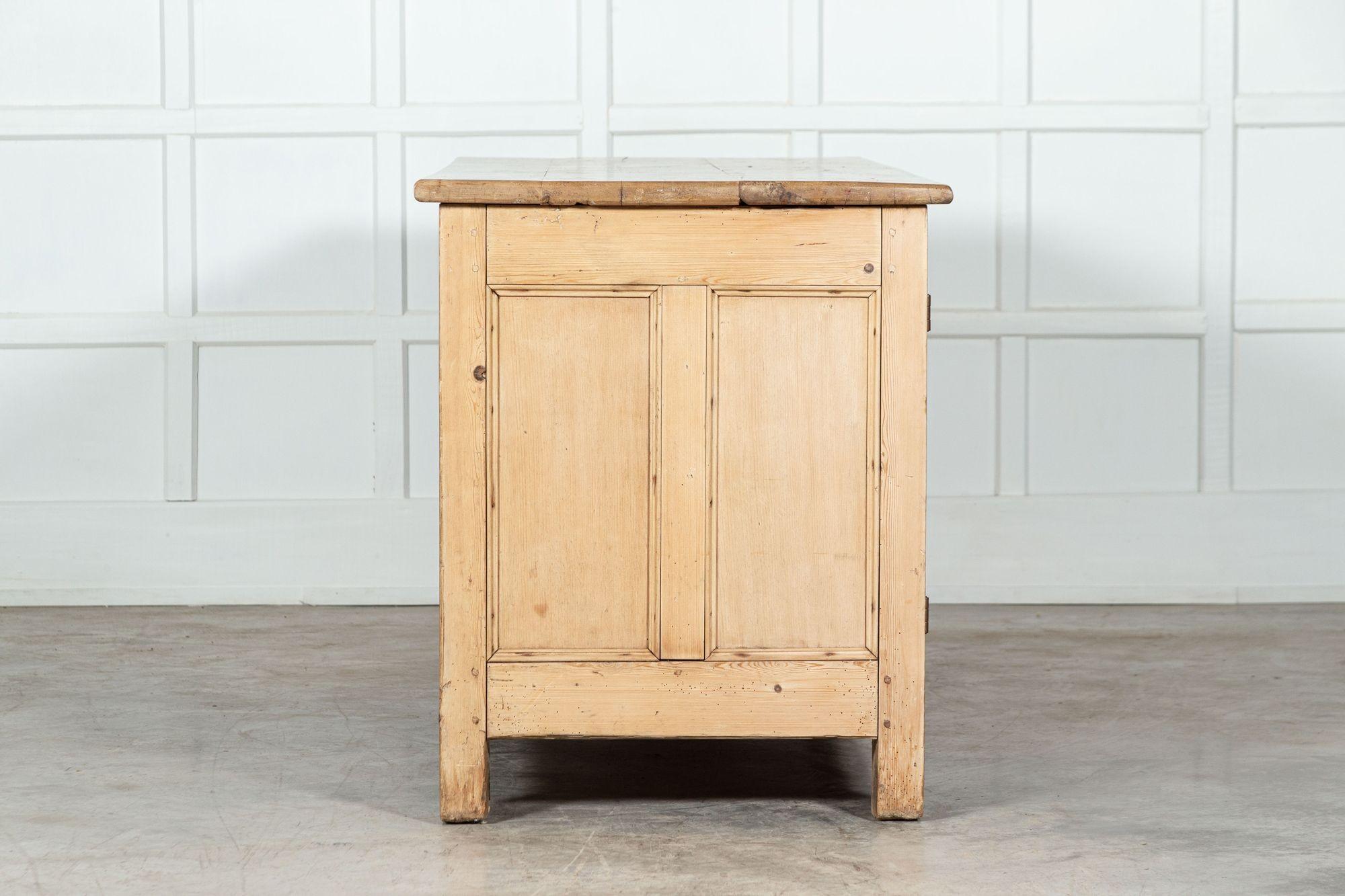 19th Century English Pine Dresser Base/ Counter 6