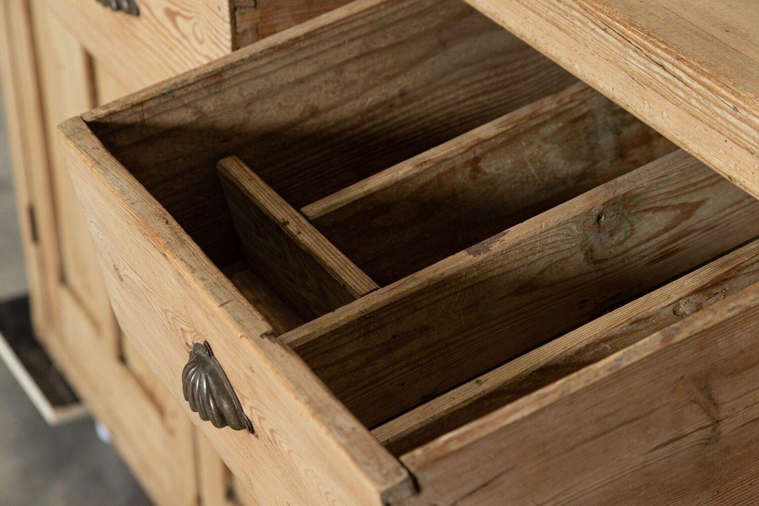 19thC English Pine Dresser Base For Sale 6