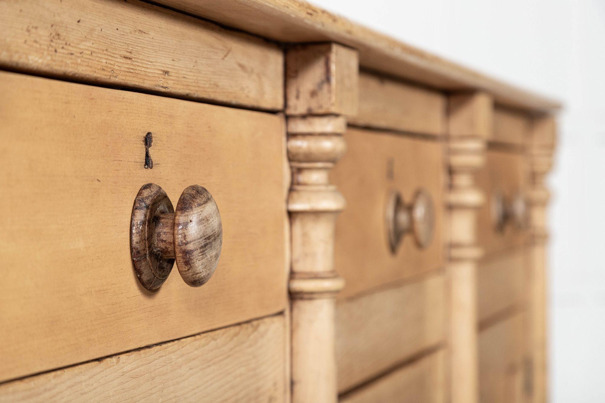 19thC English Pine Dresser Base For Sale 6