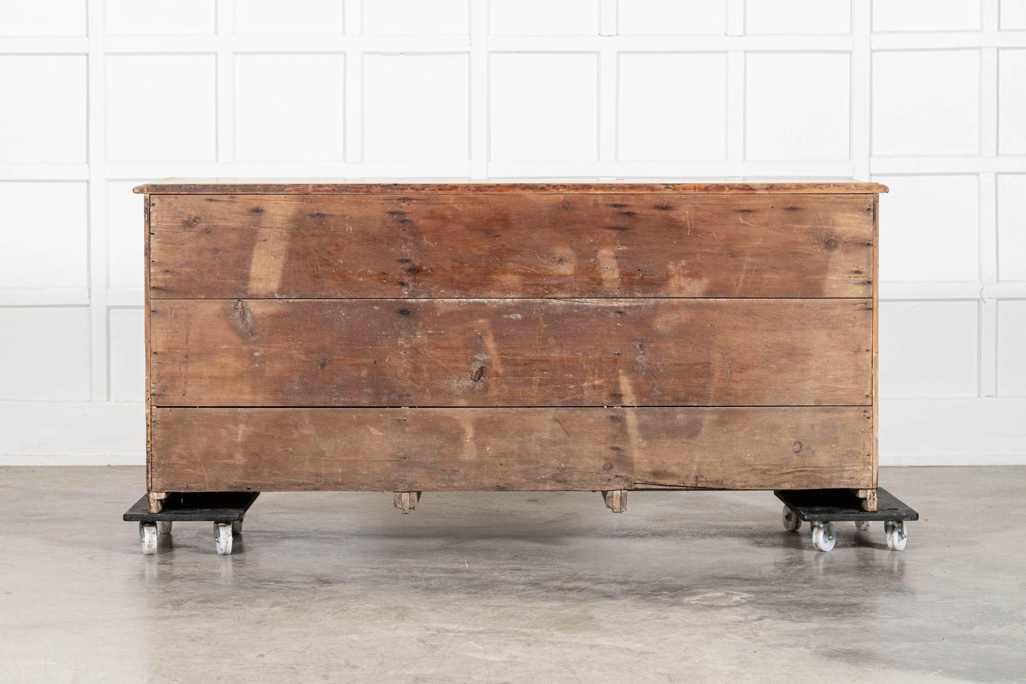 19thC English Pine Dresser Base For Sale 9