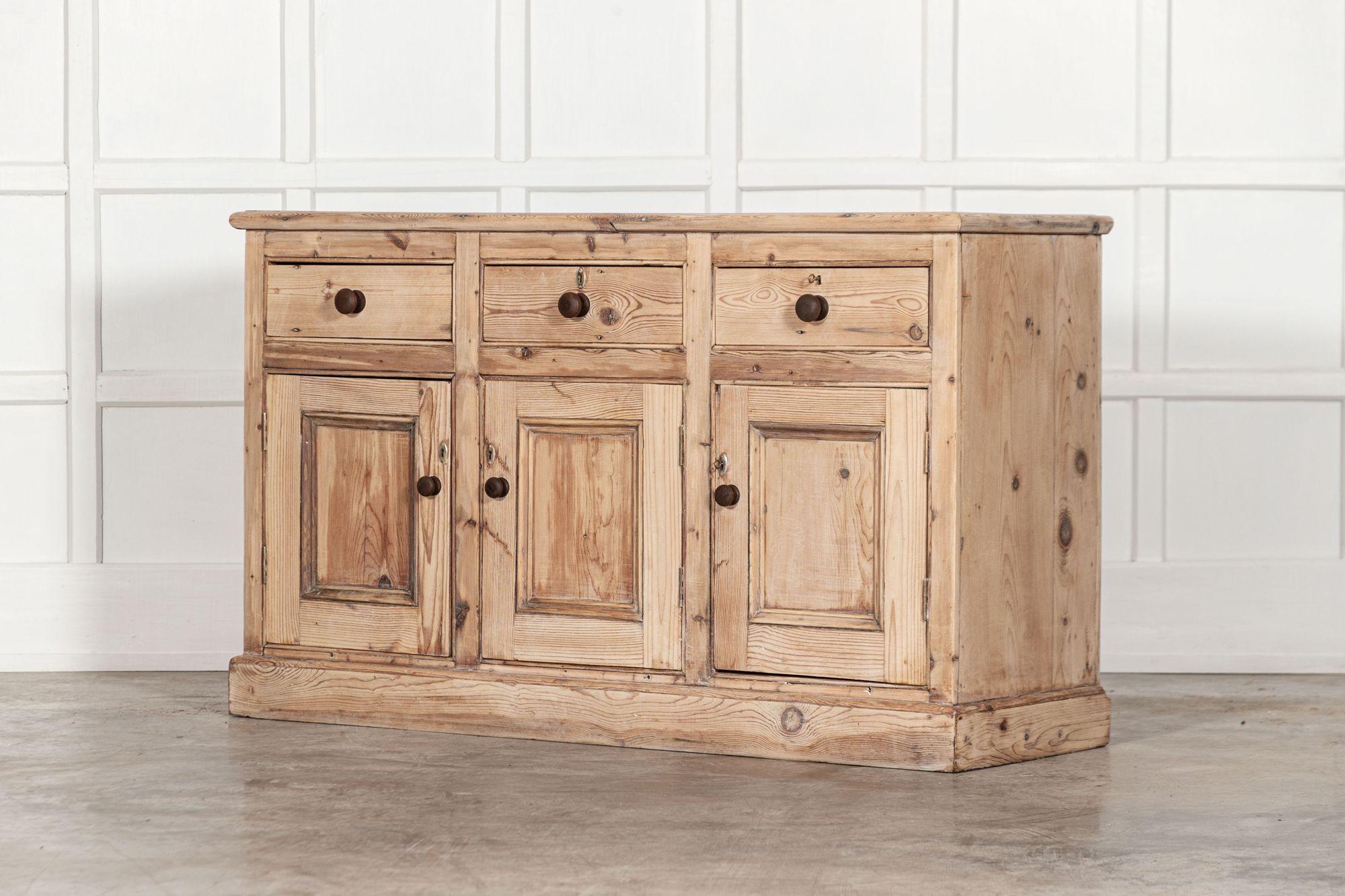 circa 1890
19th century English pine dresser base
We can also customise existing pieces to suit your scheme/requirements. We have our own workshop, restorers and finishers. From adapting to finishing pieces including, stripping, bleaching,