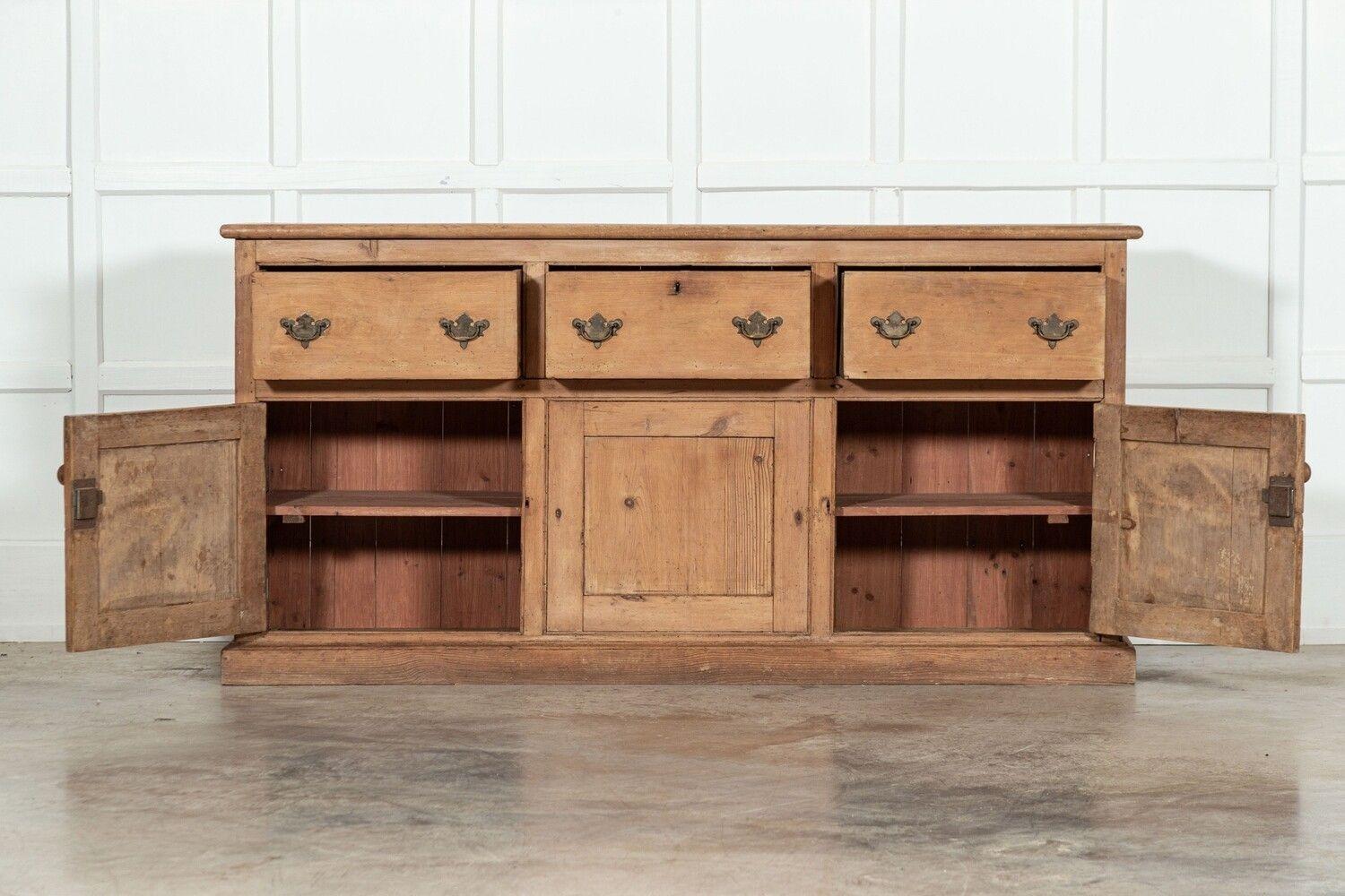 19thC English Pine Dresser Base For Sale 3