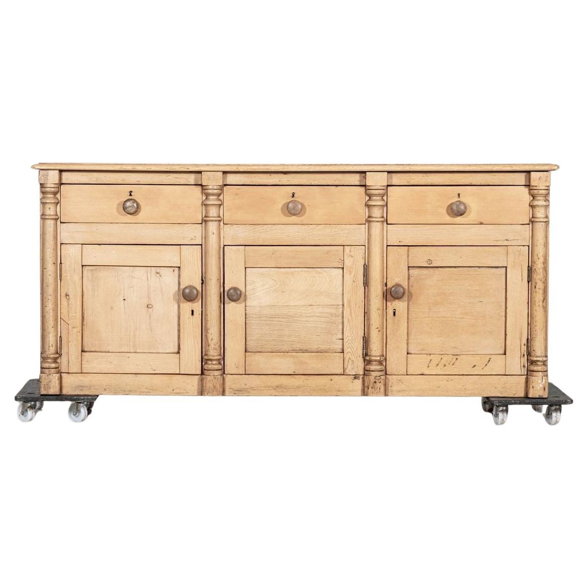19thC English Pine Dresser Base